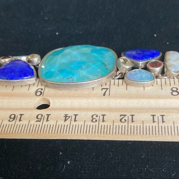 Sterling & Lapis Bracelet - Picture 13 of 13